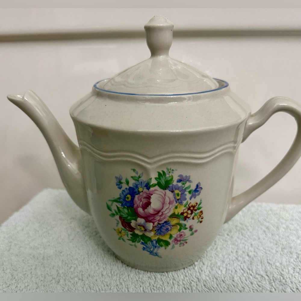 Ceramic Floral Teapot & Creamer Set - Picture 5 of 16